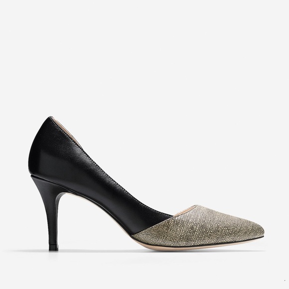 Cole Haan Shoes - COLE HAAN Highline Pump (75mm) - Pointy Toe in Black-Cashew Speckled 7B
